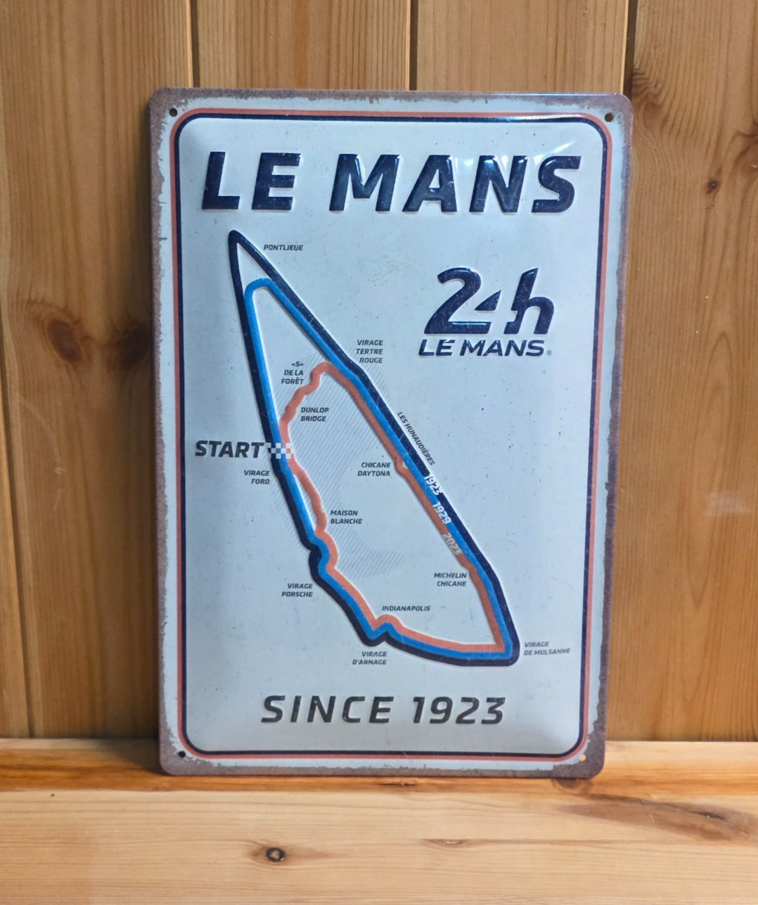 Le Mans 24hr Race Metal Sign, LE MANS 24hr Race Circuit. Le Mans Race.