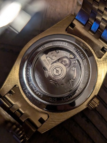 Burei Men's Automatic Watch Gold Tone, 50M Water Resistant - Picture 7 of 8