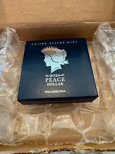 2024 Peace Silver Dollar OGP Box & COA (24XH) Uncirculated Coin