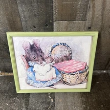 Hunca Munca And Babies Beatrix Potter Framed Art Picture FIGI 1991 8x10