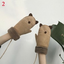 Women Girls Gloves Halter Winter Warm Thick gloves Cartoon Riding Windproof SPW