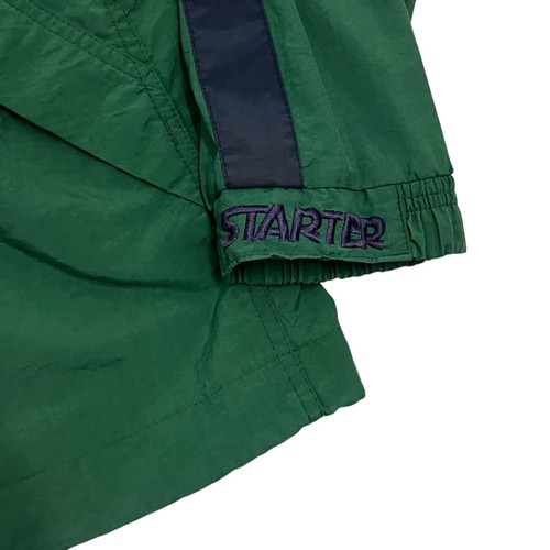 Chaqueta cortavientos vintage Starter verde para hombre L cremallera completa EE. UU. Deportes - Imagen 5 de 14
