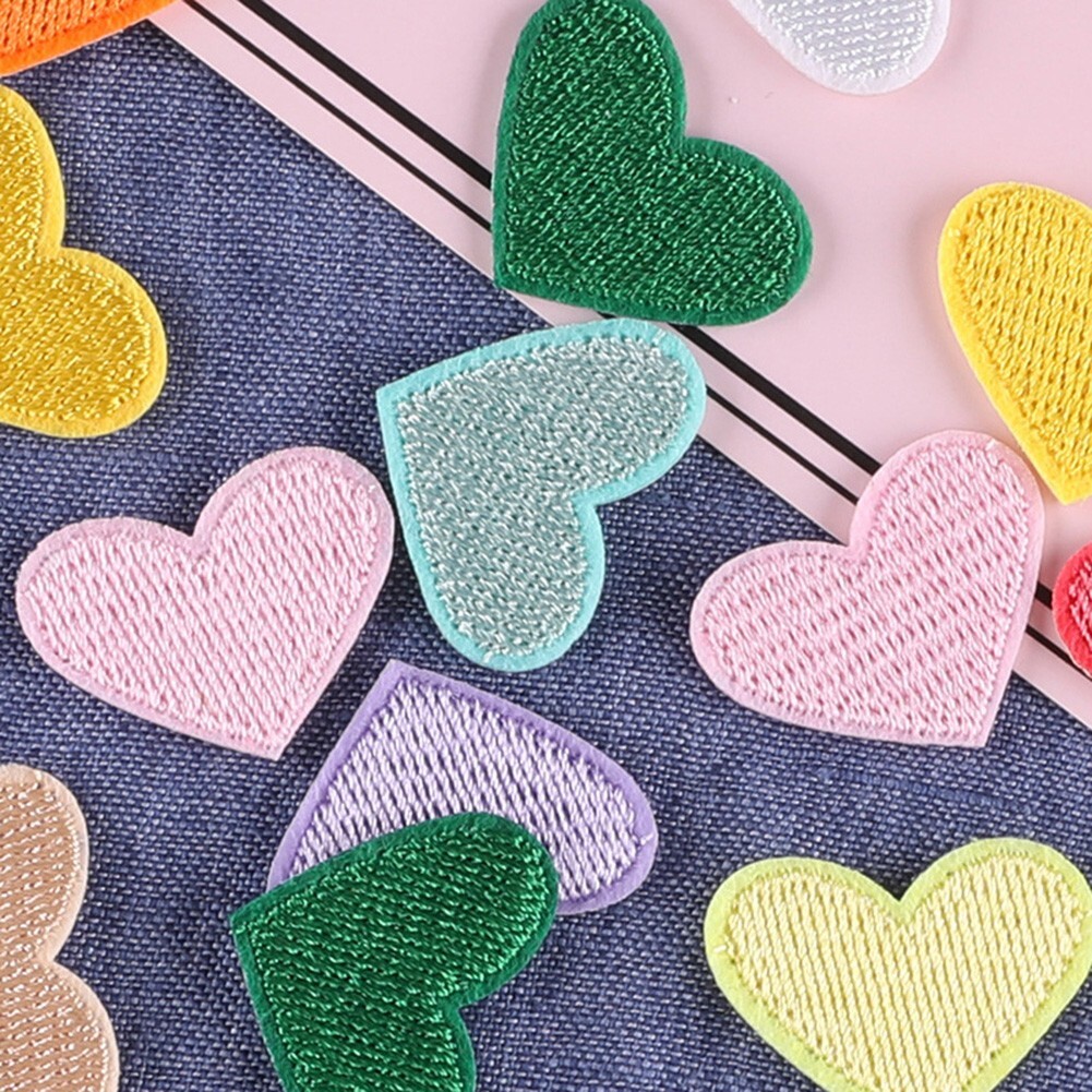 Practical Cloth Sticker Cloth Patch Set Love Heart Patch Clothing Store | eBay