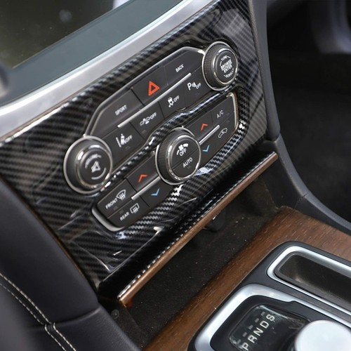 Carbon fiber Central Control Dash Decor Cover Trim Bezel for 2015+ Chrysler 300C - 第 291/371 張圖片