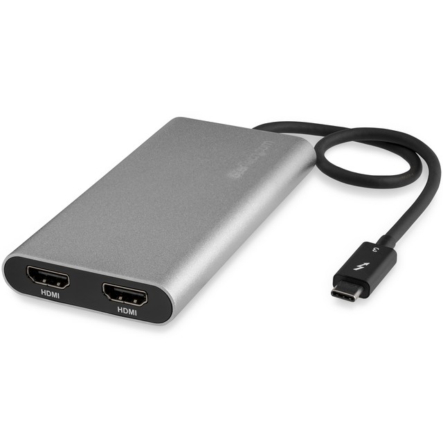 StarTech Thunderbolt 3 Dual HDMI Adapter Male/Female Silver/Black eBay