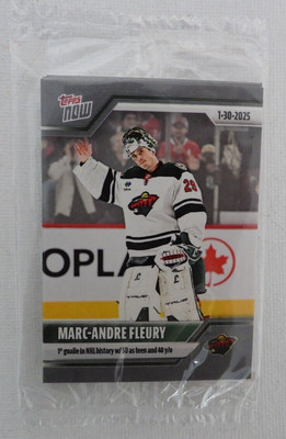 Marc-Andre Fleury 2024-25 NHL Topps NOW Sticker #102 Pack Minnesota Wild Shutout