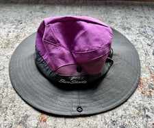 Girls Sun Shade Adjustable Sun Hat Purple Grey