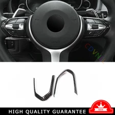 Car Steering Wheel Button Frame Trim 2* Fit For BMW X1 F48 16-2022 Carbon Fiber