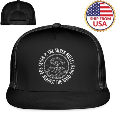 Bob Seger & The Silver Bullet Black Trucker Hat Cap Adult Size