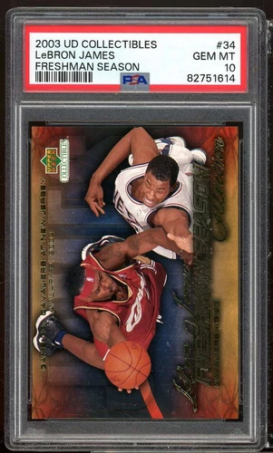 LeBron James Rookie Card 2003 UD Collectibles Freshman Season #34 PSA 10