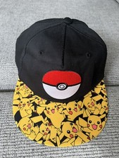 Pokemon Pikachu Size OSFM Youth Snapback Kids Baseball Hat Cap Pokeball