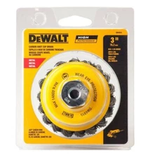 DEWALT DW4915 3-Inch by M10 by 1.25 Knotted Cup Brush/Carbon Steel .020-Inch
