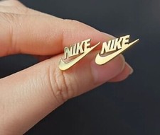 Nike Earrings / Gold Nike Swoosh Earrings - Gold Plated - Mothers Day Gift