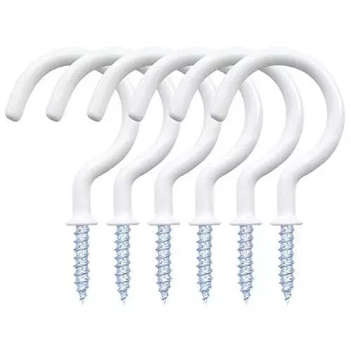 30/60PCS Vinyl Coated Ceiling Hooks,Screw-In Mug Hooks,Kitchen Wall Hooks NEW - Bild 13 von 19