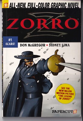 zorro papercutz graphic novel #1-3 scars! drownings! vultures!