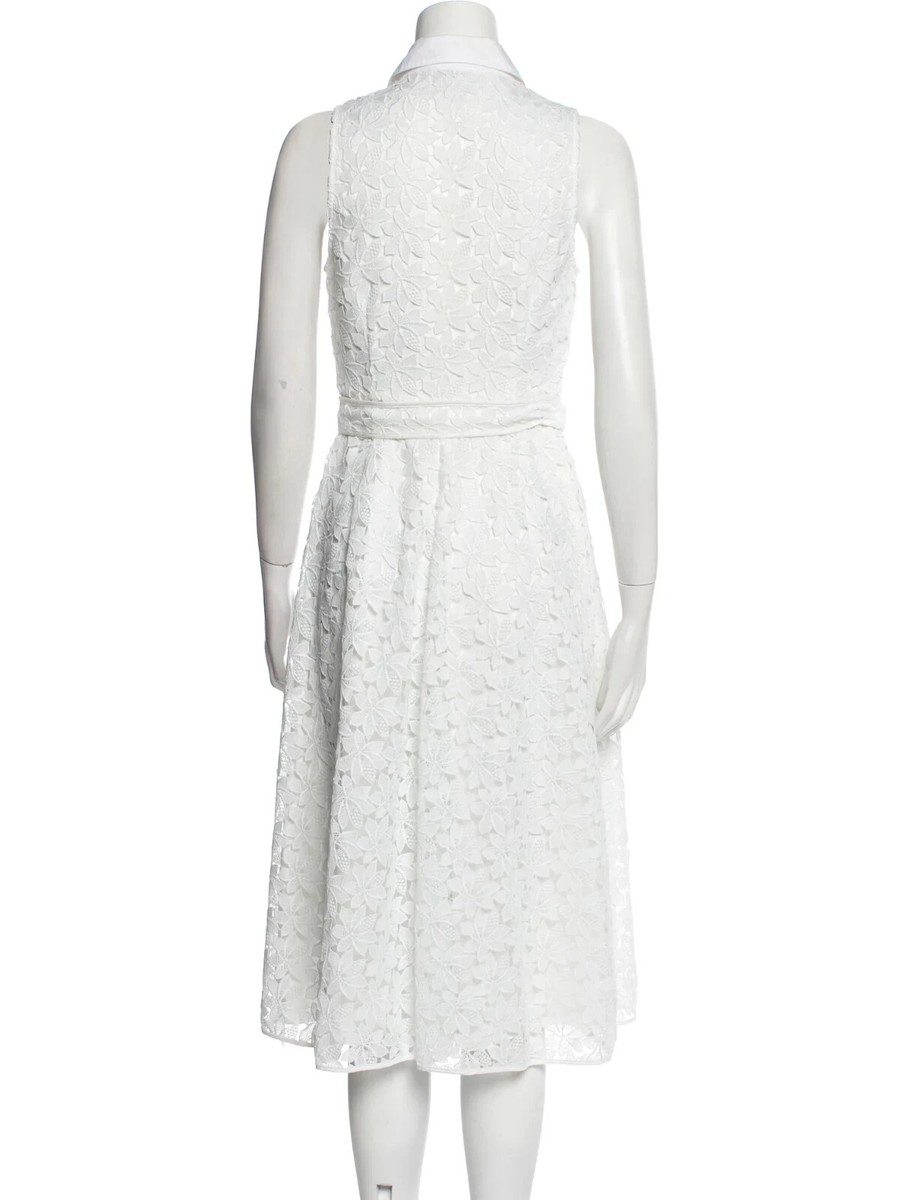 Kate Spade Leaf Lace Dress, Fresh White - 2 Kate Spade Leaf Lace Dress, Fresh White - 2
