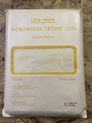 Hobonichi Techo 2024 English Cousin Book (January Start) A5 Diary Notebook
