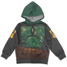 Star Wars Boba Fett Boys SHERPA Fleece Hoodie Little and Big Boys