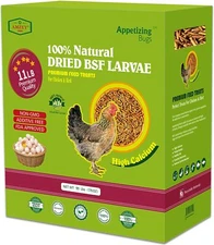 Amzey 11LB Dried BSF Mealworms High Protein Non-GMO For Chicken Bird Treats Food