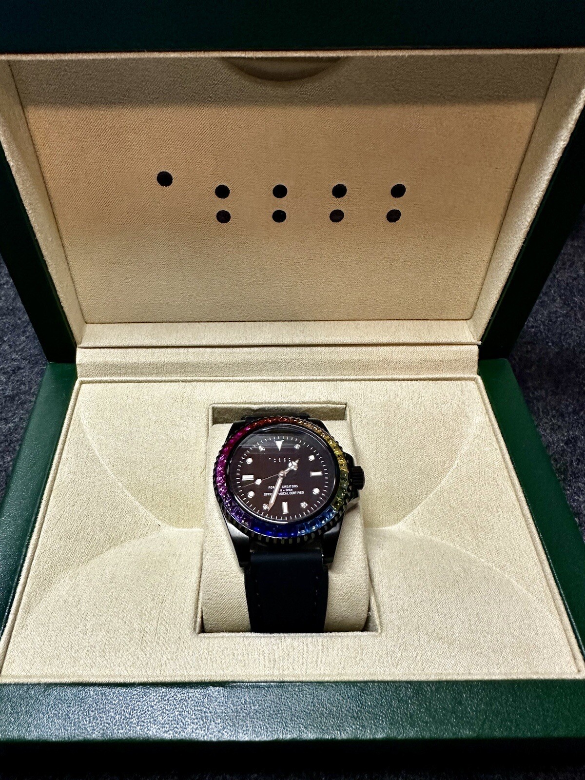 Pascal Rainbow Black Automatic Watch - image 1
