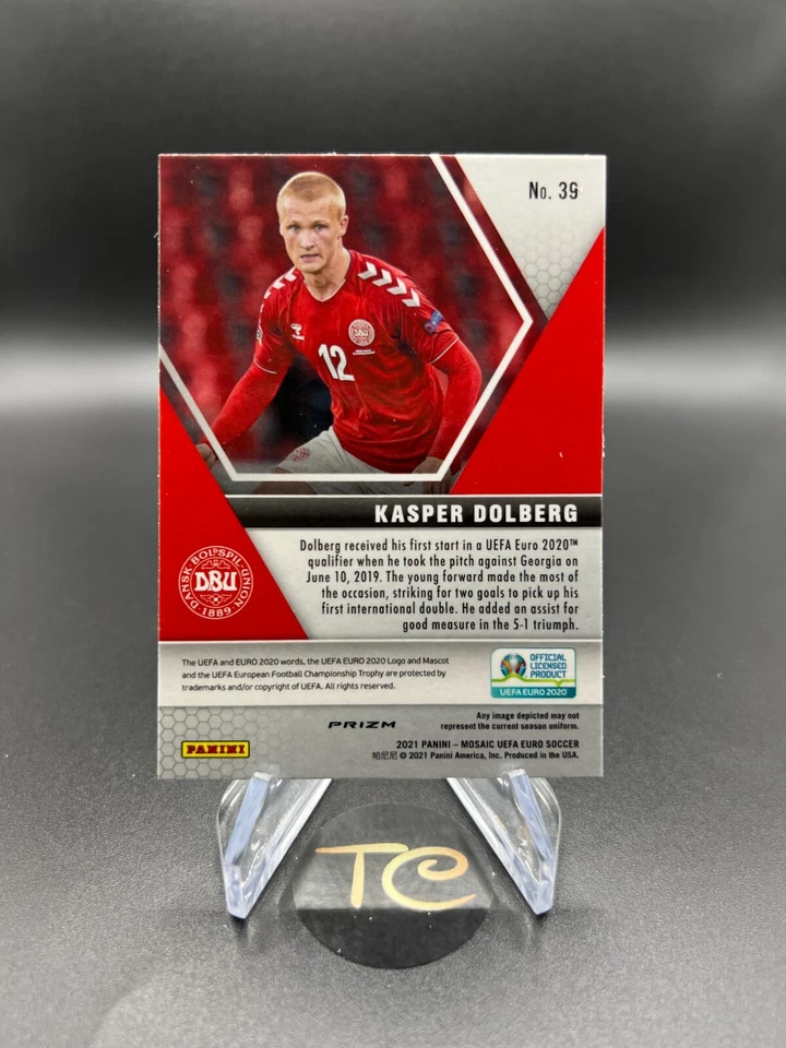 2021 PANINI MOSAIC UEFA EURO 2020 KASPER DOLBERG PEACOCK - #39 - Image 2 of 2