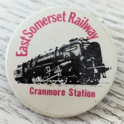 Vtg EAST SOMERSET RAILWAY Cranmore Station Loco Train Spotter Badge  (P205)