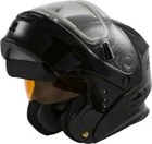Gmax MD-01S Modular Snow Helmet Gloss Black Electric Shield Size Large
