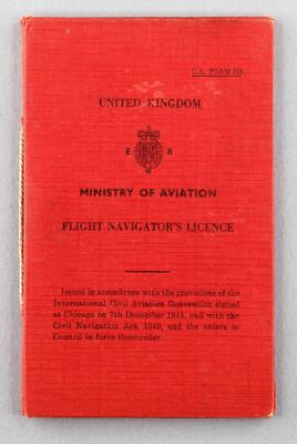 FLUGNAVIGATOREN LUFTFAHRTMINISTERIUM LIZENZ 1973 FLUGGESELLSCHAFT PILOT BOAC