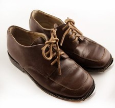 Vintage Italian Leather Tap Shoes w Continental Taps Brown Oxfords   Size 25 EU