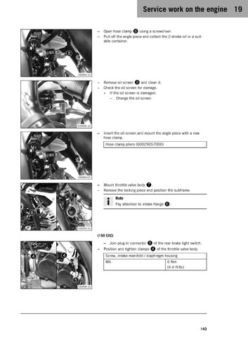 Guía de libros manual del propietario de KTM 2025 150 XC-W EE. UU. - Imagen 20 de 24