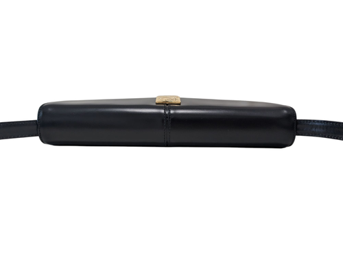 Yves Saint Laurent Shoulder Clutch Bag Leather Black Vintage YSL Authentic - Picture 4 of 24