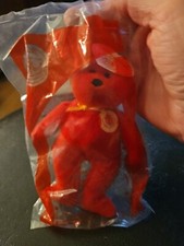 2004 Ty Teenie Beanie Original 1 McDonalds Happy Meal 25th Bear years happiness