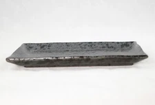 Rectangular Black Ceramic Humidity / Drip Tray for Bonsai Tree  7.75"x 5"x 0.75"