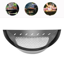 For 15" Charcoal Grills BBQ Semicircular Stainless Steel Charcoal Basket