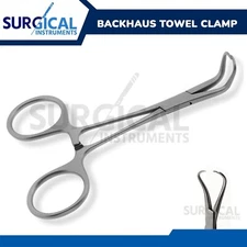 BACKHAUS TOWEL Clamp Forceps 5.5" Surgical Veterinary Stainless German Grade