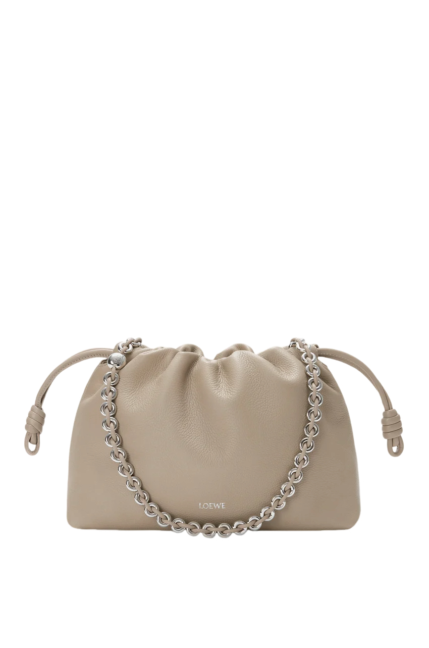 LOEWE Flamenco Medium $3990 Clay Nappa Leather Purse Bag New