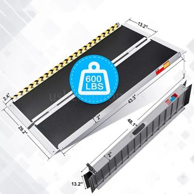 #ad 4ft Aluminum Folding Wheelchair Scooter Mobility Ramp Portable 600 LBS $1999.00