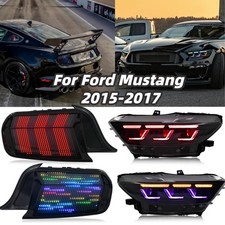 Voll RGB LED Front Scheinwerfer + Rückleuchten Lampen für Ford Mustang 2015-2017