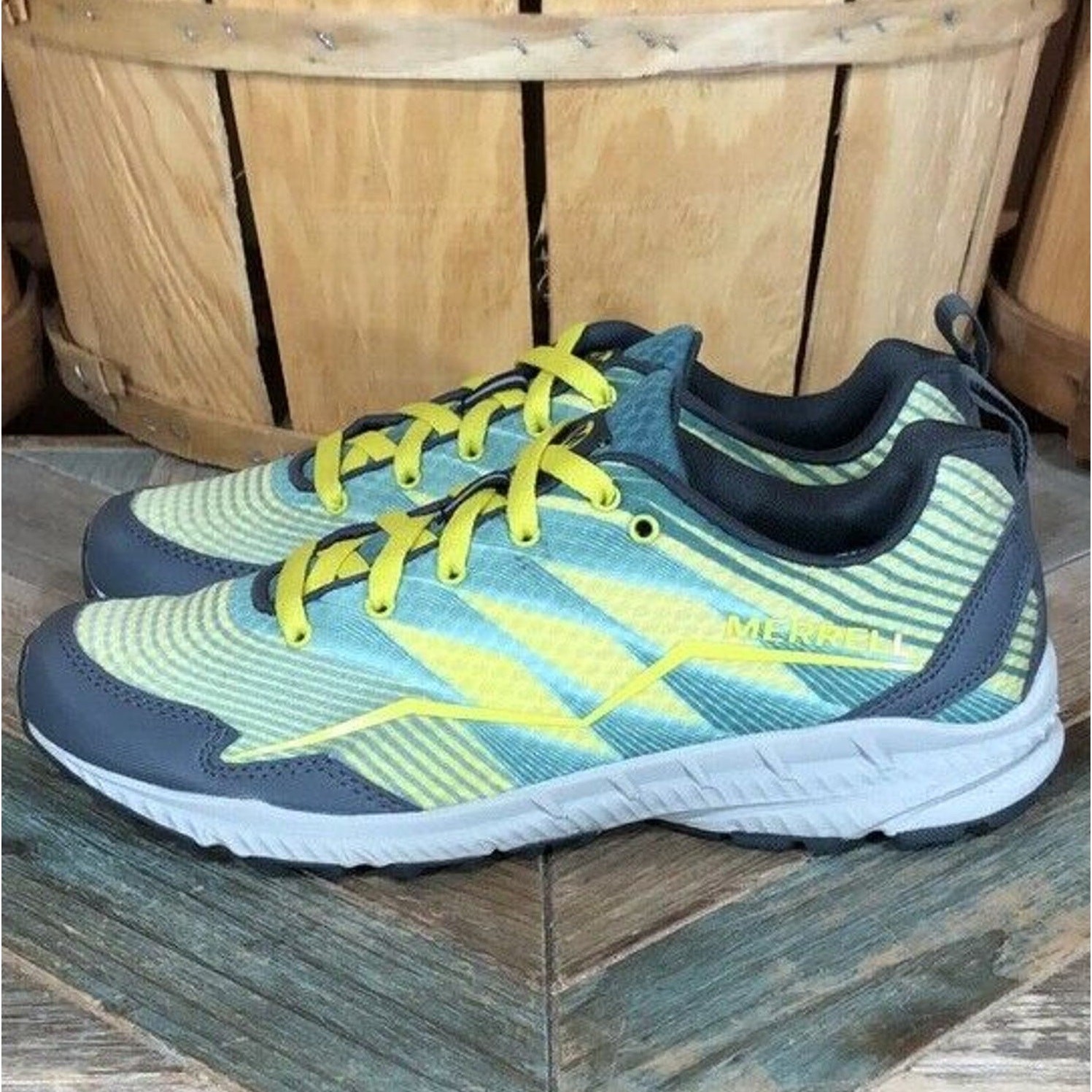 Scarpe da trail running Merrell Trail Crusher Sagebrush verdi comode da donna taglia 6