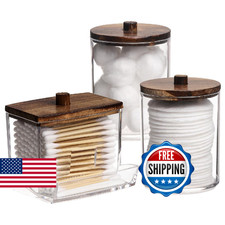 Tbestmax Qtips Holder Bathroom Container 10 oz Cotton Swabs Dispenser Apothecary