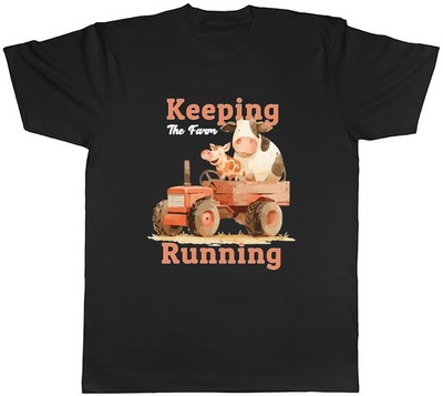 Keeping the Farm Running Farming Animals Herren T-Shirt Tee Geschenk Oberteil