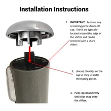 Stronger Clips Shifter Knob Chrome Cap for Ford F-150 2006 2007 2008 2009-2012