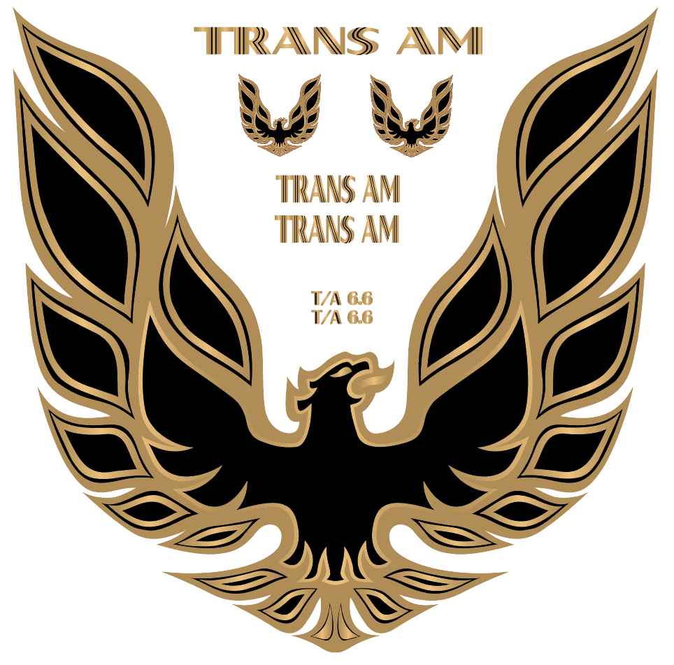 Trans Am Sticker Set Firebird Trans AM Vintage Retro American Muscle Car Vinyl Sticker Decal ...