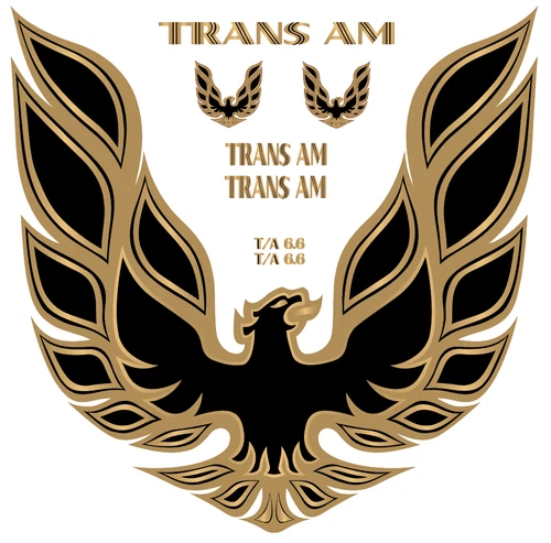 Firebird Trans AM Vintage Retro American Muscle Car Vinyl Sticker Decal Hood
