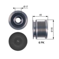 Gates OAP7114 Generator-Riemenscheibe Passt Zu: Man Tge, Audi A1, A3, A4 Allroad