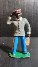 GREY IRON VINTAGE TOY FIGURE PORTER BELLMAN DELIVERY 1930s SOLID ORIGINAL