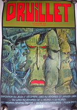 rare Affiche Philippe DRUILLET expo Mecanorama  Paris - 1983- BD- Métal Hurlant