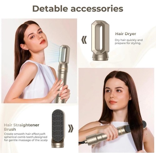 Air Styler Dryer Set Hot Brush Curl Straighten Powerful Negative Ionic Hair Blow - Picture 6 of 24