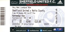 Sheffield United v Notts County 28/11/14 League 1 Ticket G