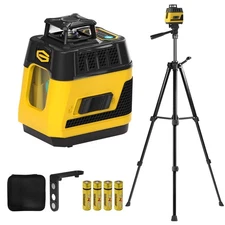 Laser Level with Tripod, 360°Self-leveling Cross Line laser for Construction ...